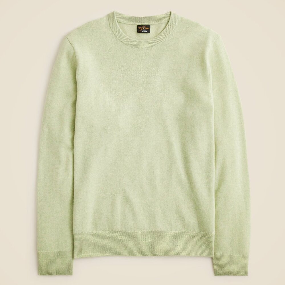 J Crew Cashmere Sweater Mens Pistachio Green Crewneck (Various Sizes)